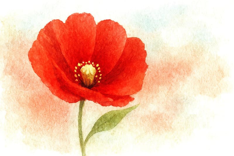 一輪のひげなしの花