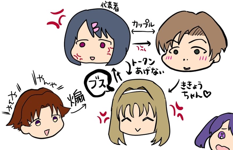 櫛田を恨み、代表者としてトークンを渡そうとしない篠原、篠原と付き合っているのに櫛田に鼻の下を伸ばす池、篠原にブスとイラつく櫛田の三角関係
そしてその関係を悪化させようと煽る綾小路
心配そうに見ている王(みーちゃん)